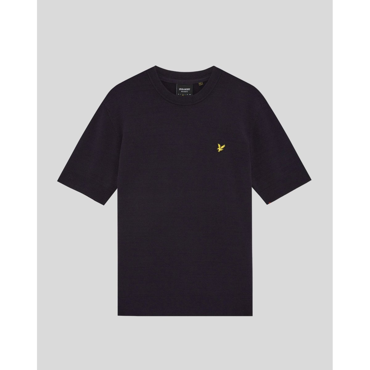 T-shirt coupe décontractée en maille bleu foncé marine, LYLE & SCOTT