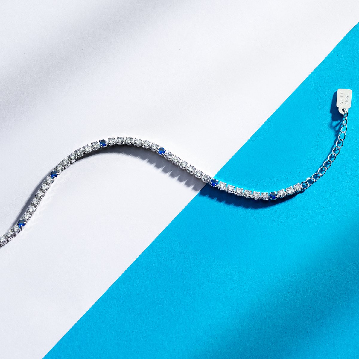 Bracelet SILVER argent, bleu, LA PETITE STORY