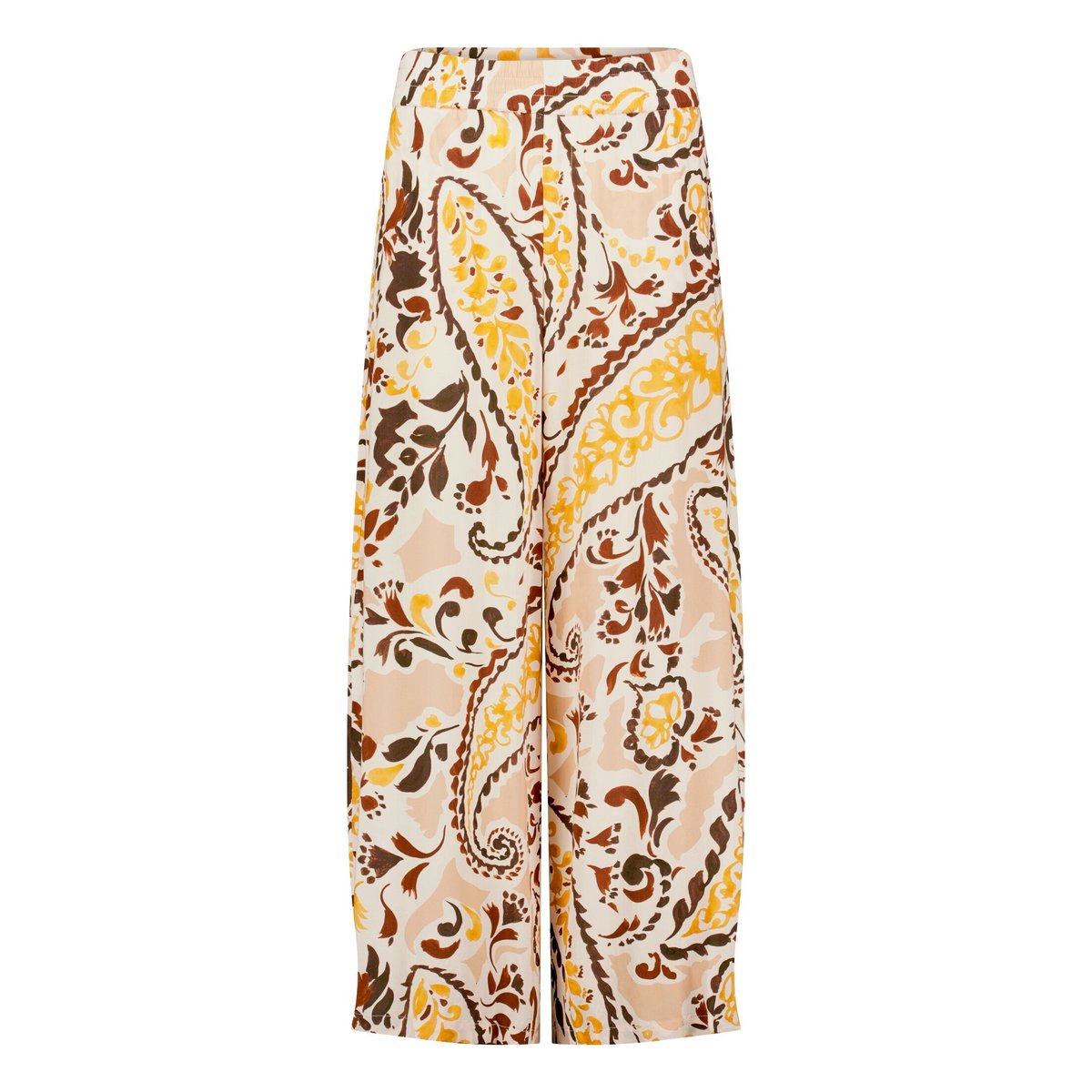 Pantalon palazzo à élastique yellow/brown, CARTOON