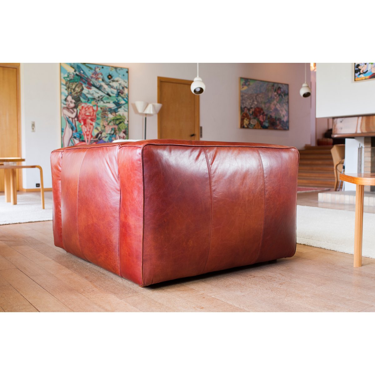 Fauteuil en cuir KRIEGER bordeaux, PRODUIT INTERIEUR BRUT