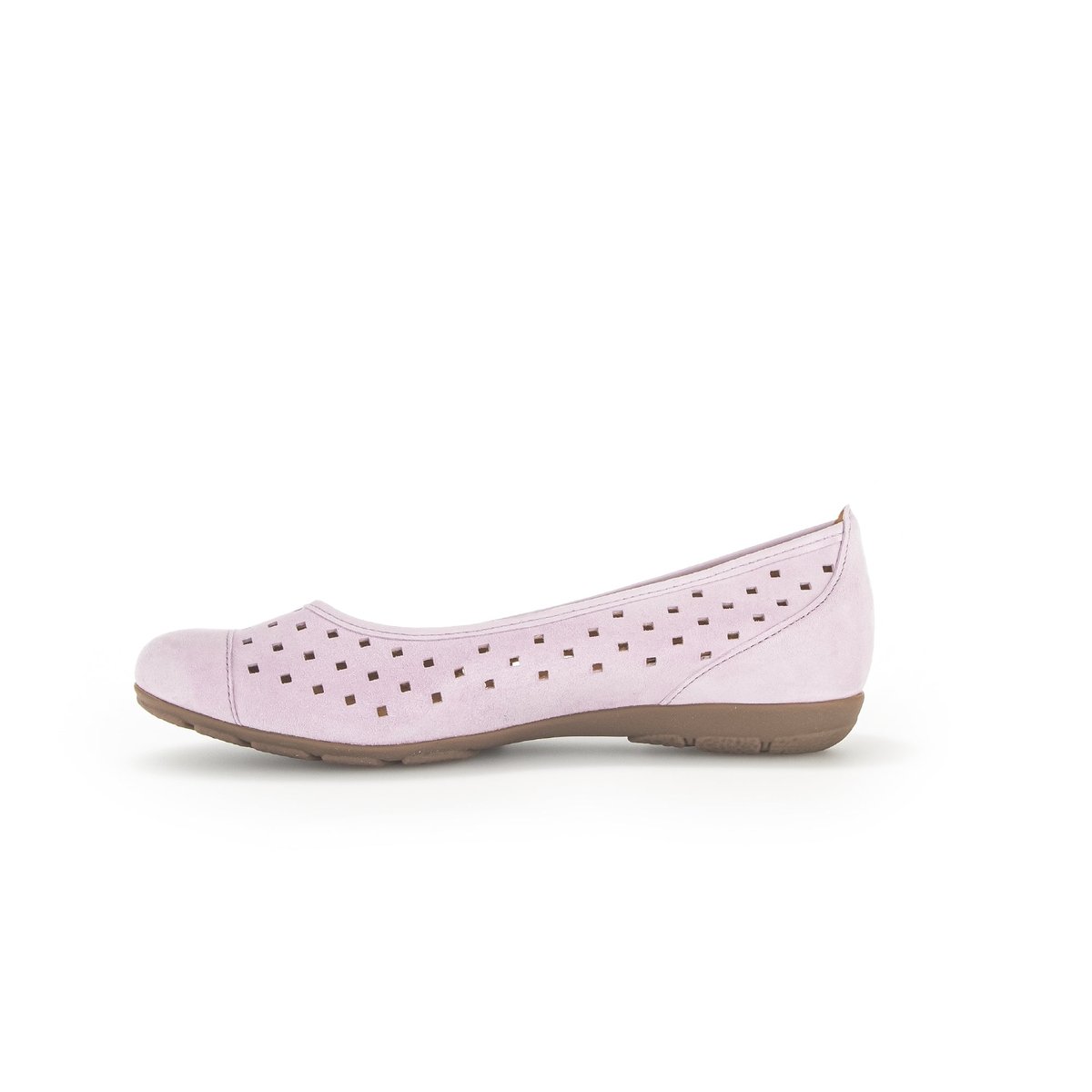 Ballerines en suède à talon décroché violet, GABOR