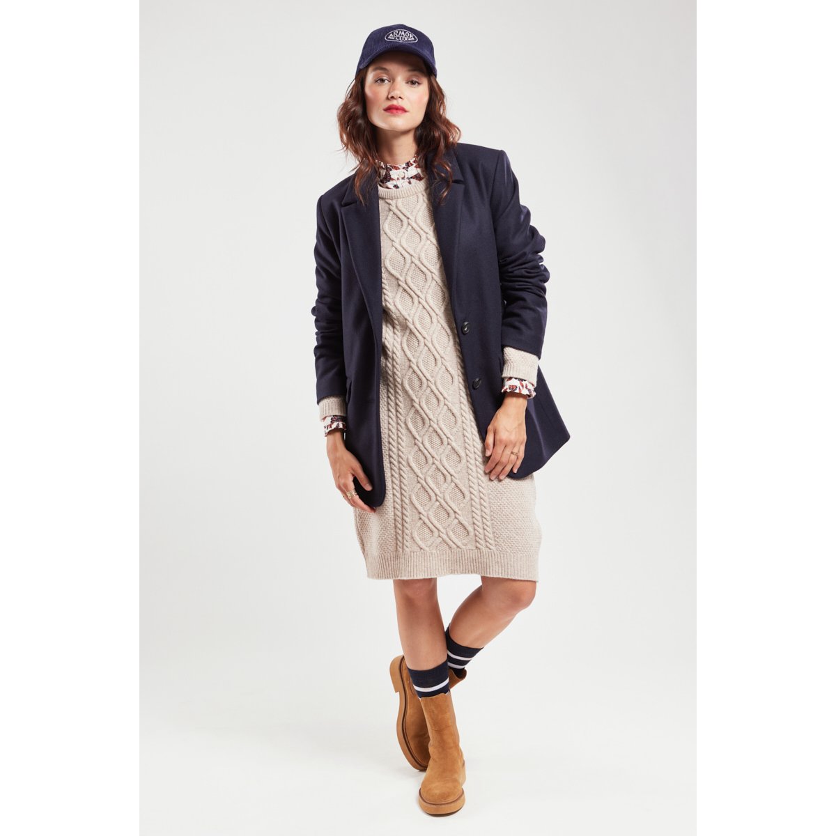 Veste blazer en drap de laine seal, ARMOR-LUX
