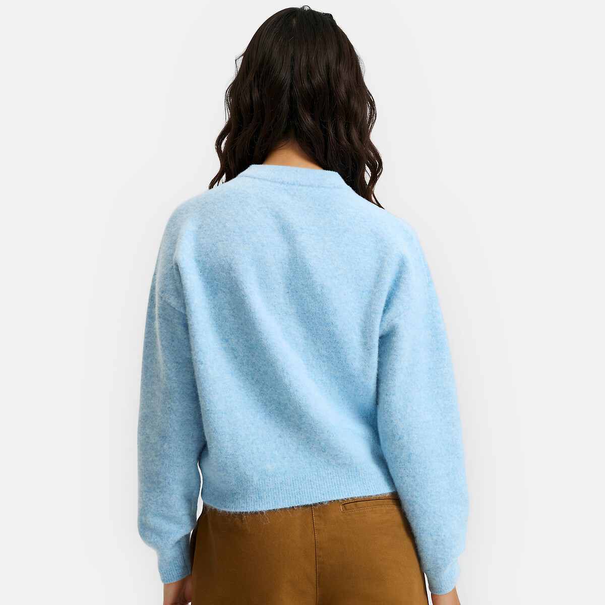 Maglione oversize, collo rotondo blu chiaro, LA REDOUTE COLLECTIONS