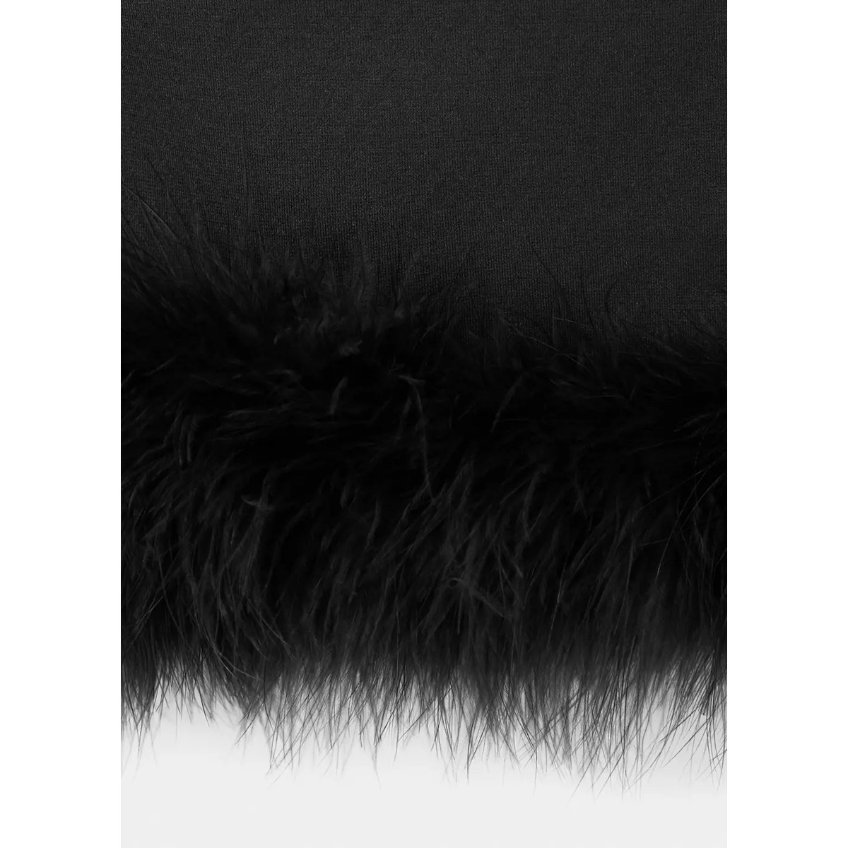Top détail plume noir, MANGO