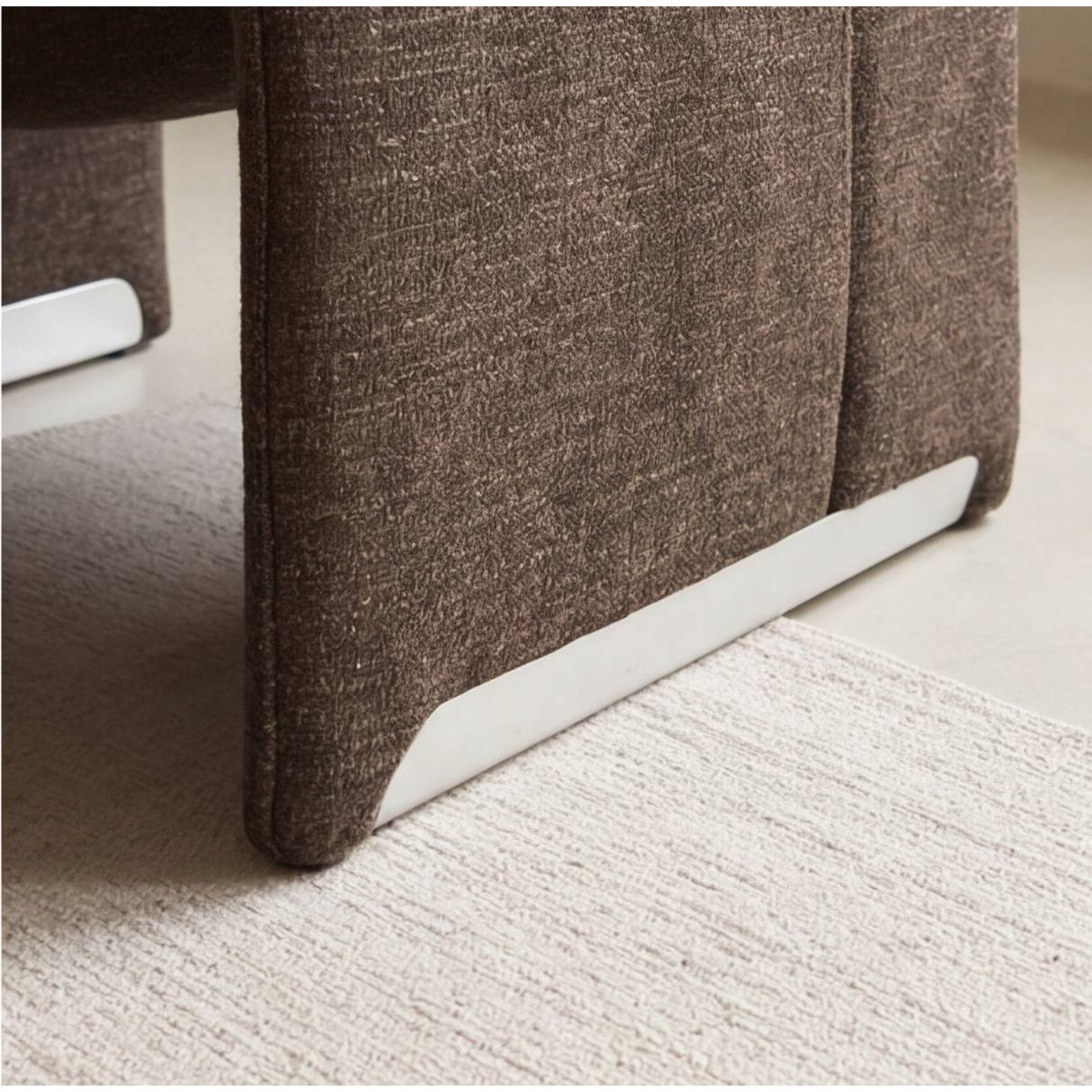 Fauteuil en tissu THÉA marron, MADE IN MEUBLES 
