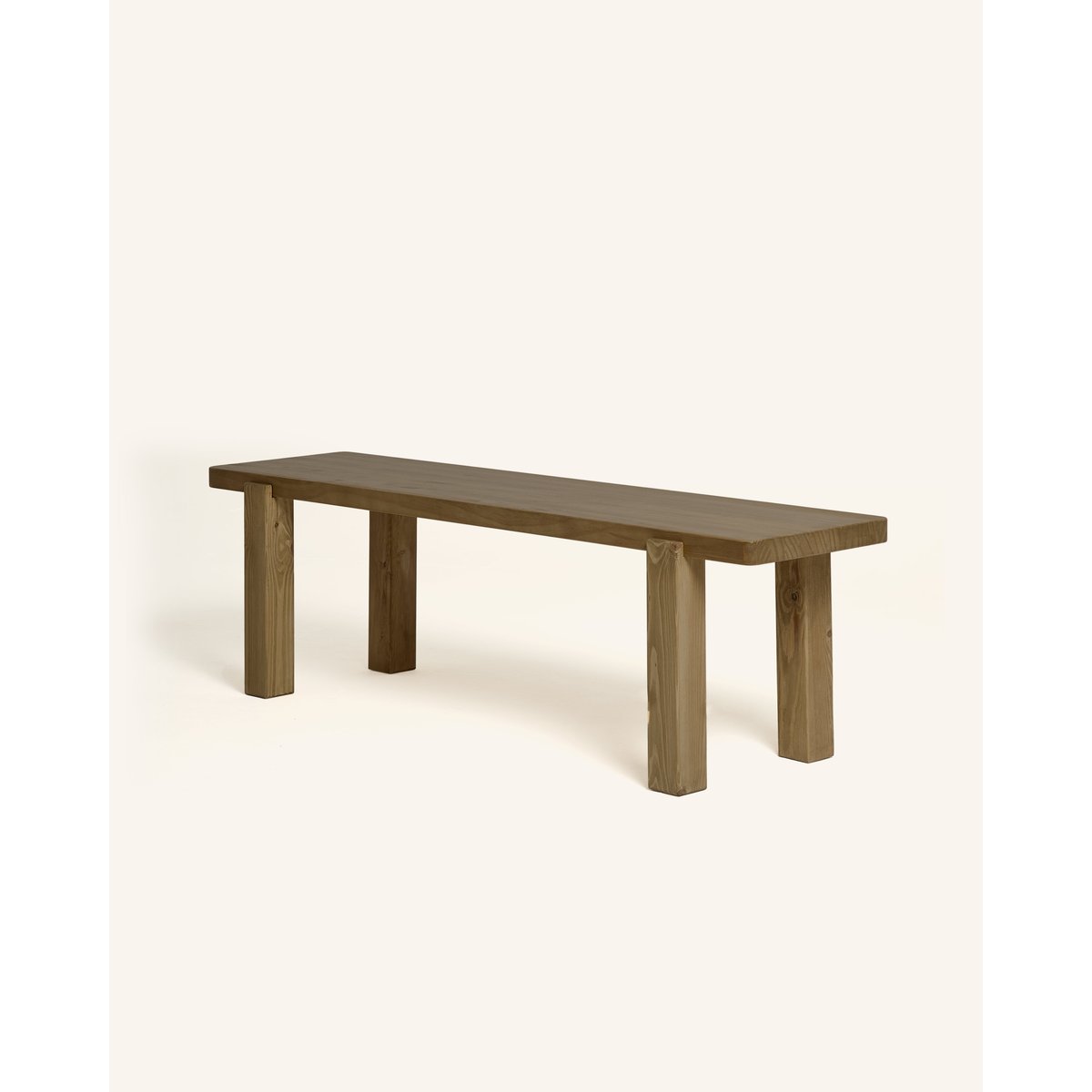 Banc en bois marron clair 140 cm - BUSK marron foncé, HANNUN