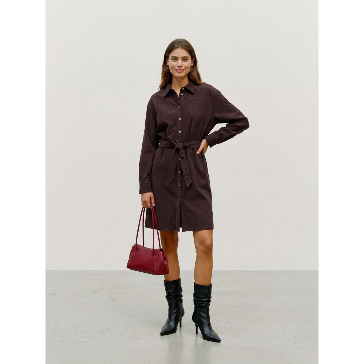 Robe Chemise marron - chocolate torte 1, VERO MODA