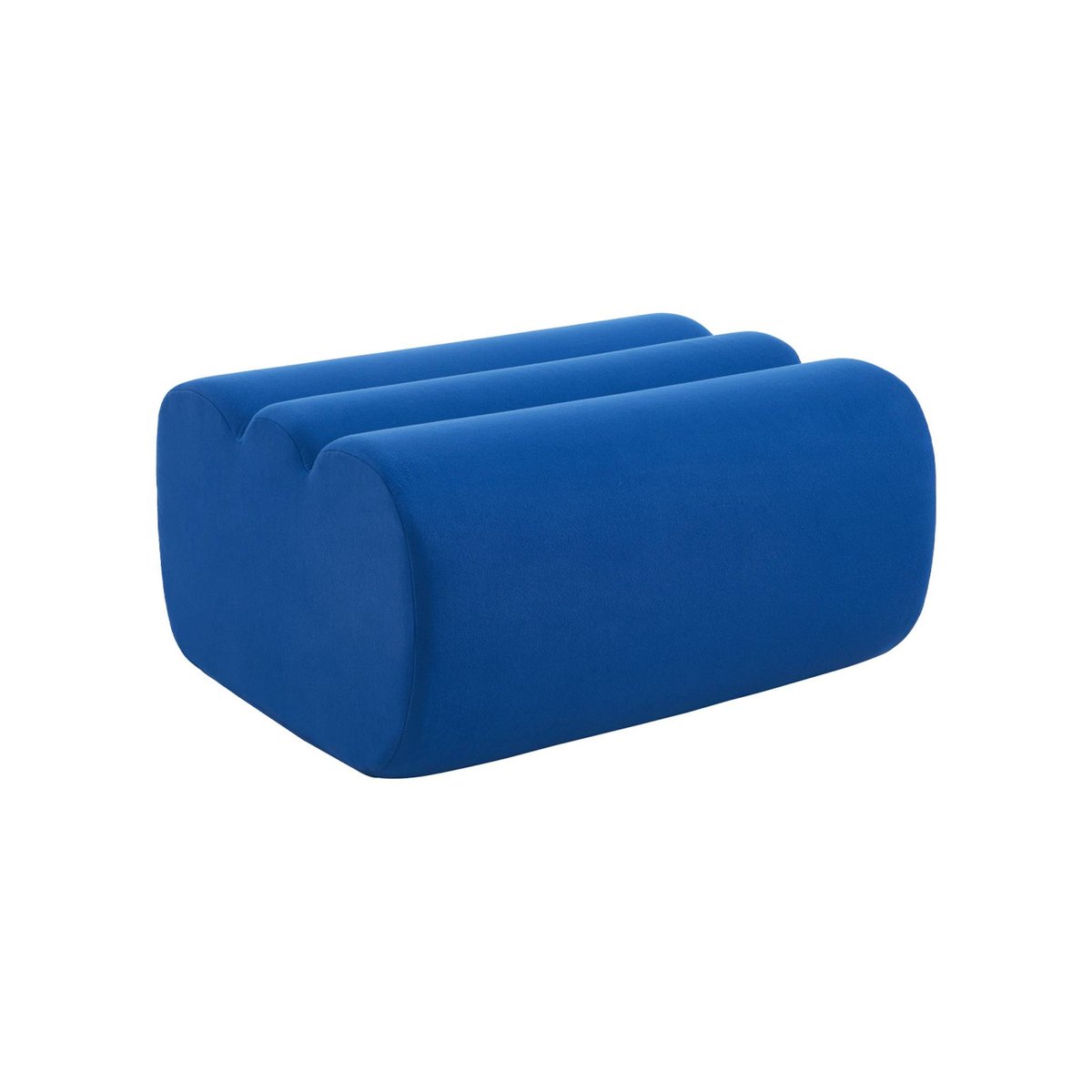 Chauffeuse compressée tissu 1 place avec repose pieds NOVA bleu électrique, SWEEEK