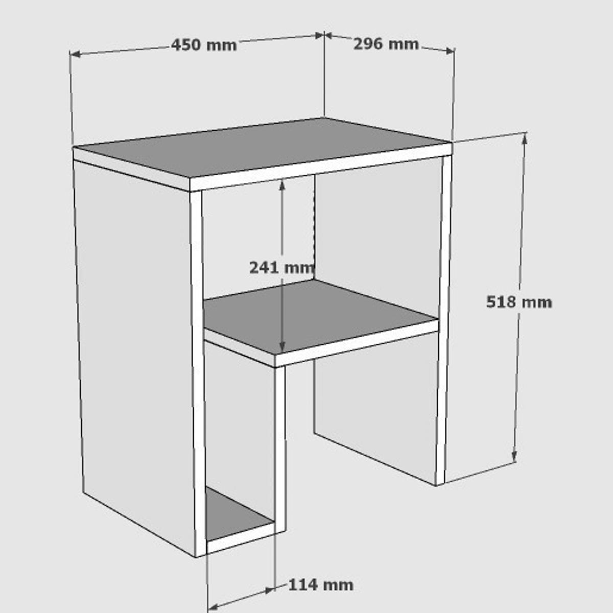 Table d'appoint rectangulaire forme L MARFA blanc, PIER IMPORT