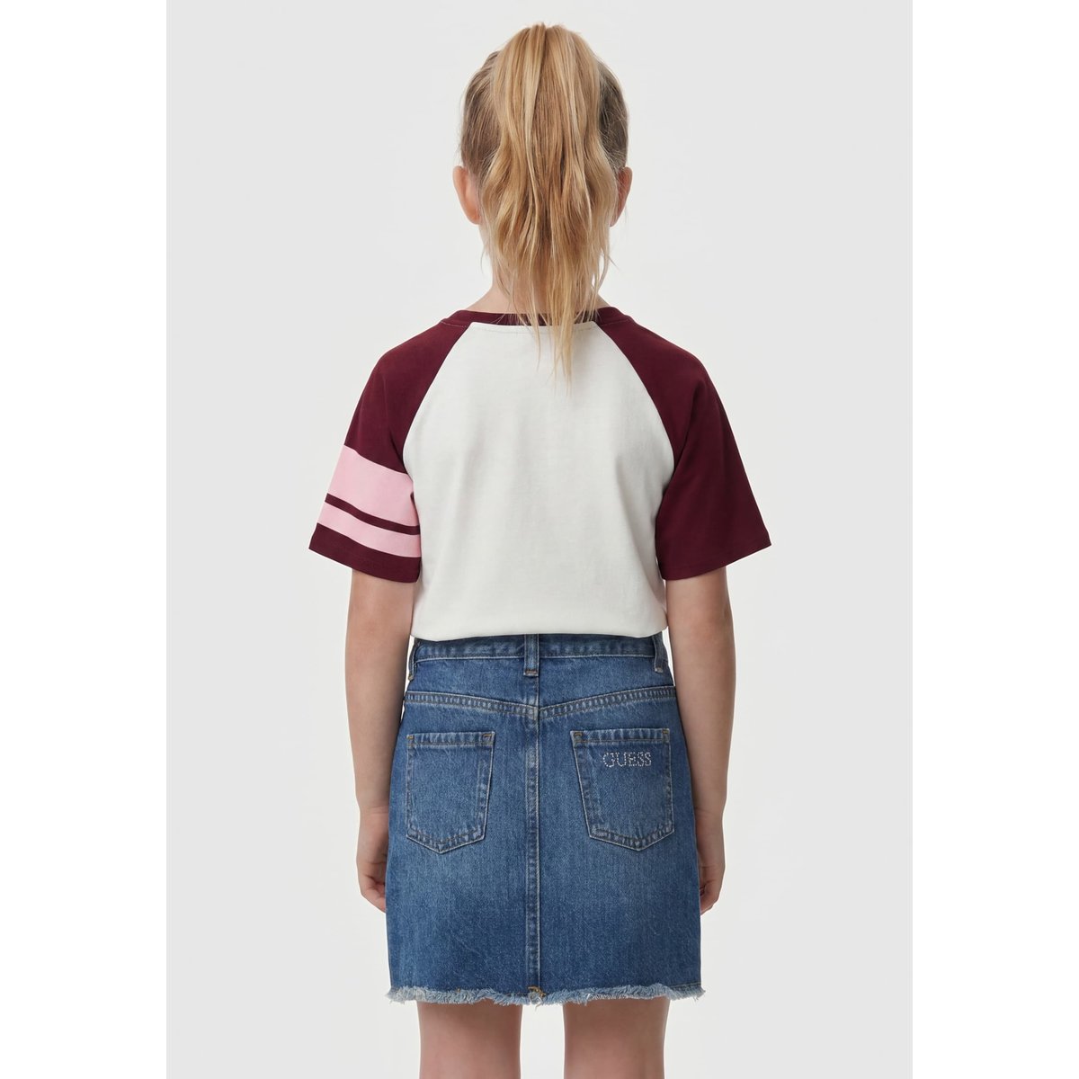 T-Shirt Avec Logo En Strass rose multi, GUESS KIDS