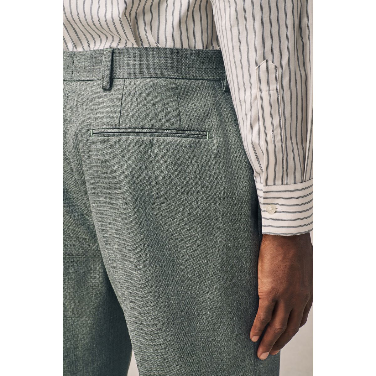 Pantalon de costume texturé vert, NEXT