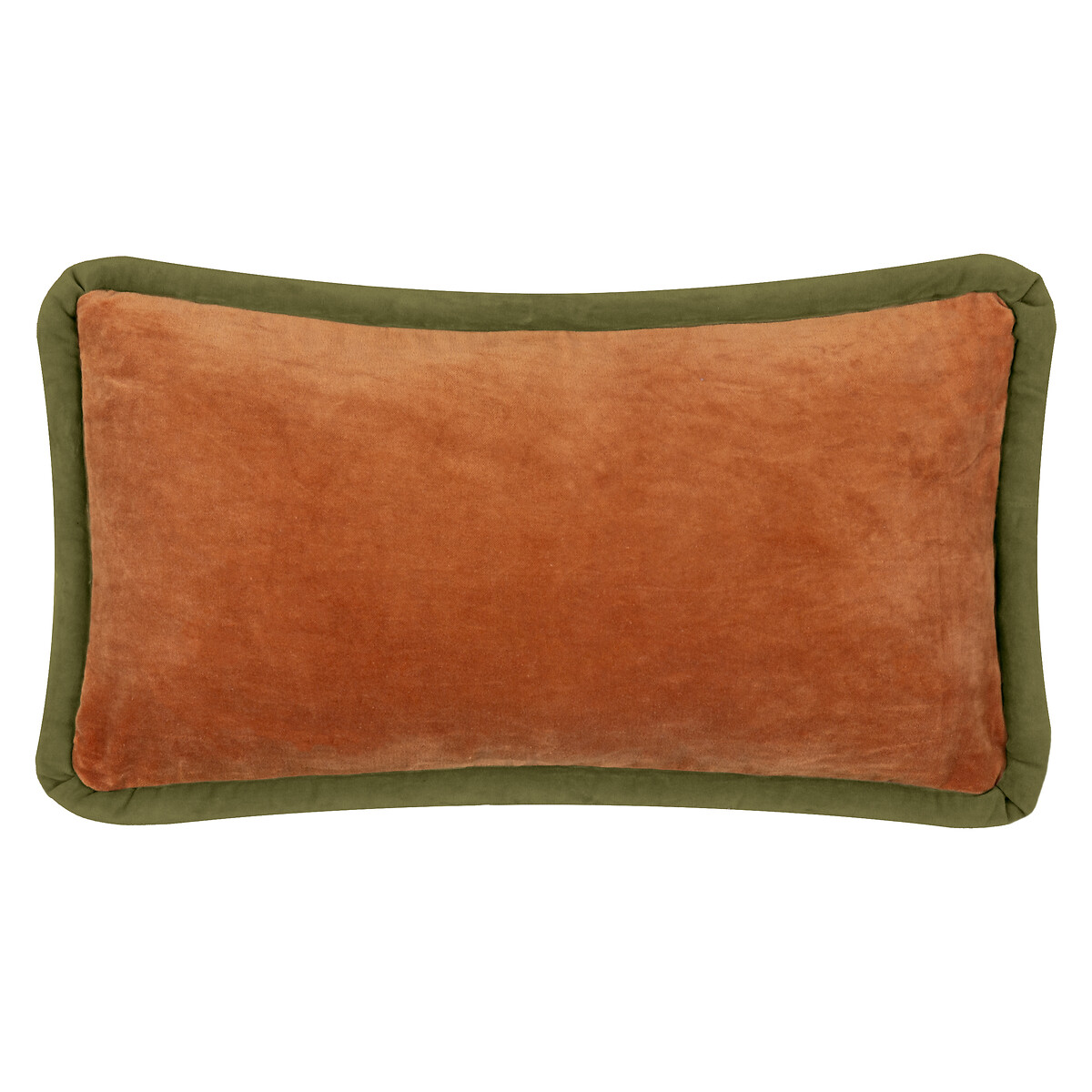 MADE.COM Huxley Cotton Velvet Feather Filled Cushion cinnamon, MADE