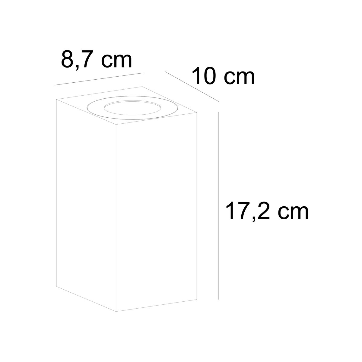 Applique murale extérieure garage ou terrasse en aluminium, CANTO Maxi carré 2 noir, NORDLUX
