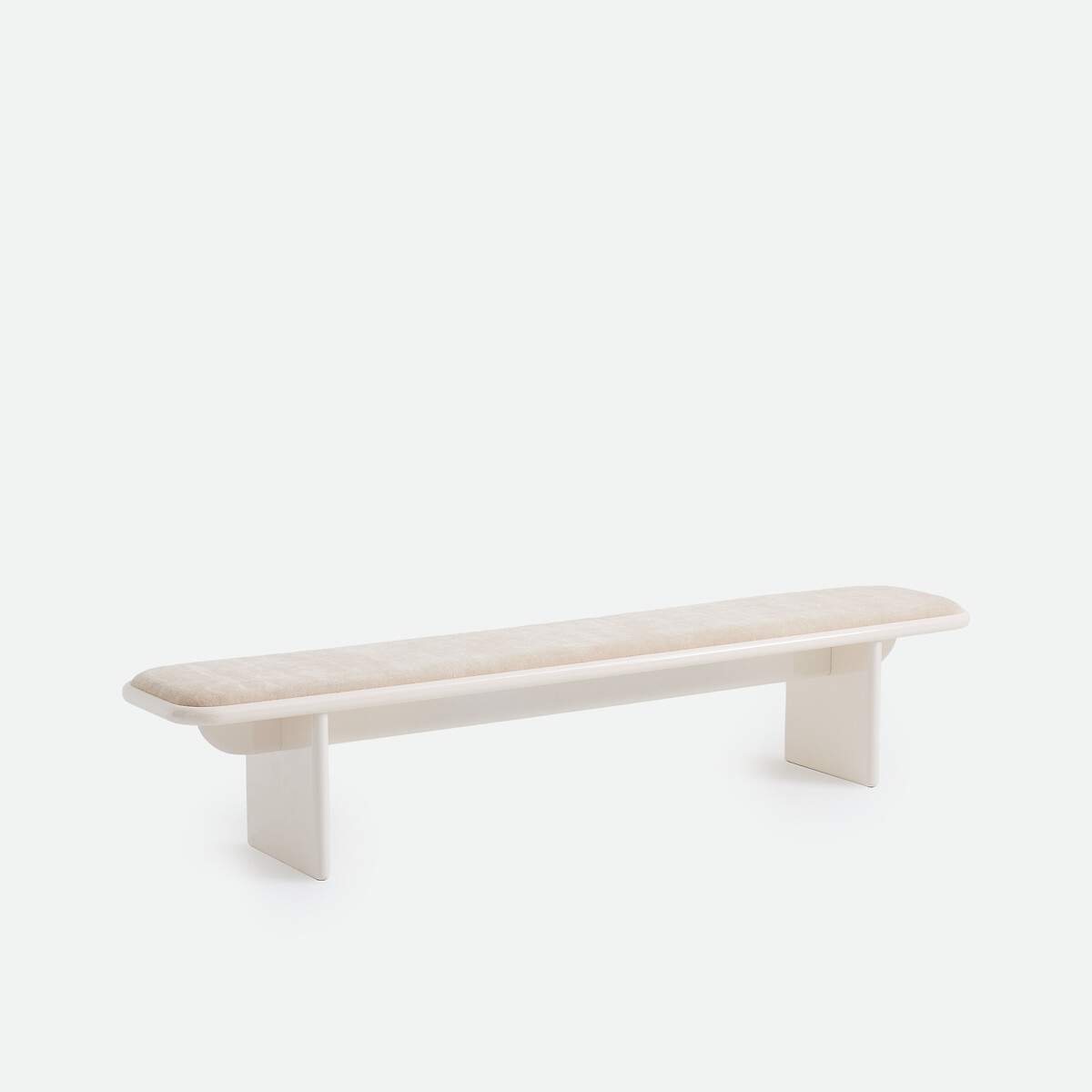 Banc XL en MDF laqué brillant, longueur 230 cm, MARVELA ecru, LA REDOUTE INTERIEURS
