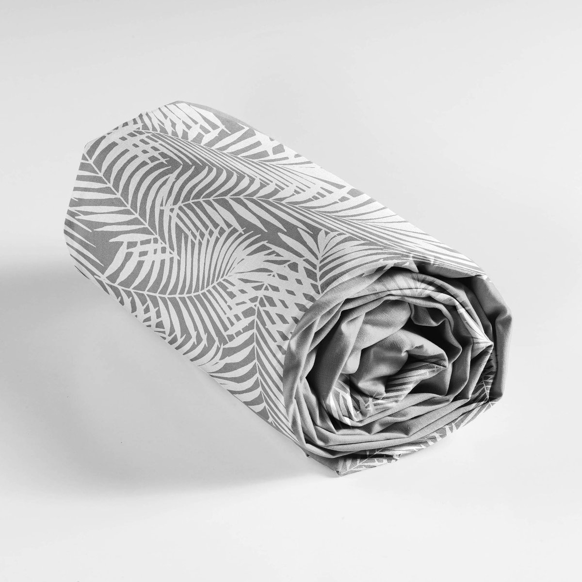 Drap housse 90 x 190 cm Botania gris gris, EDEN