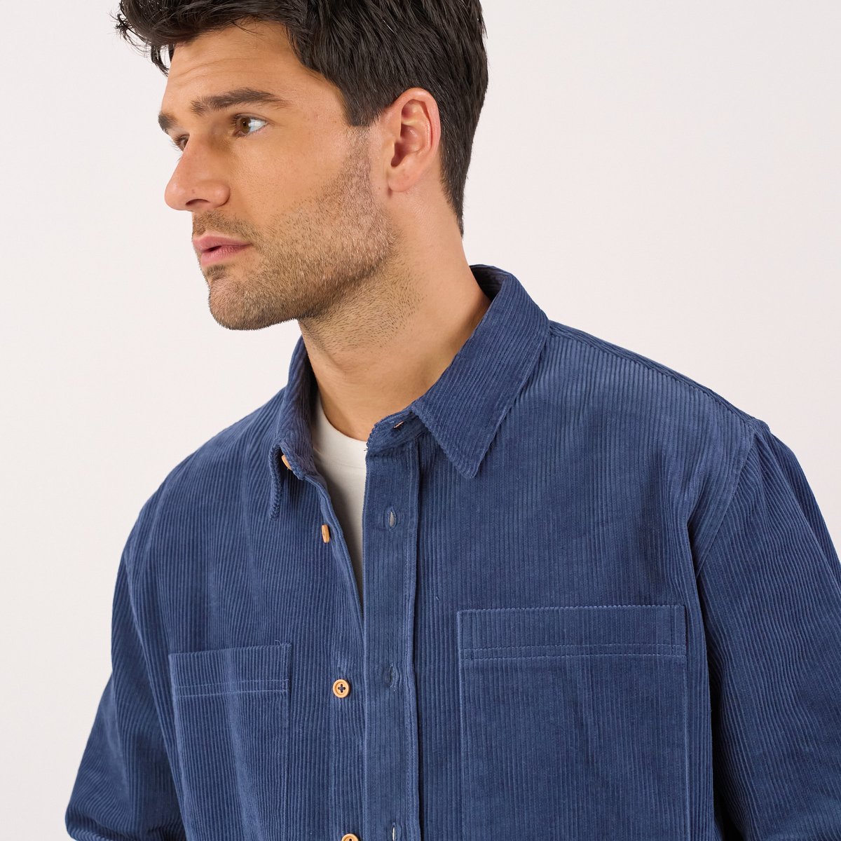 Surchemise oversize en VELOURS bleu, BILLYBELT