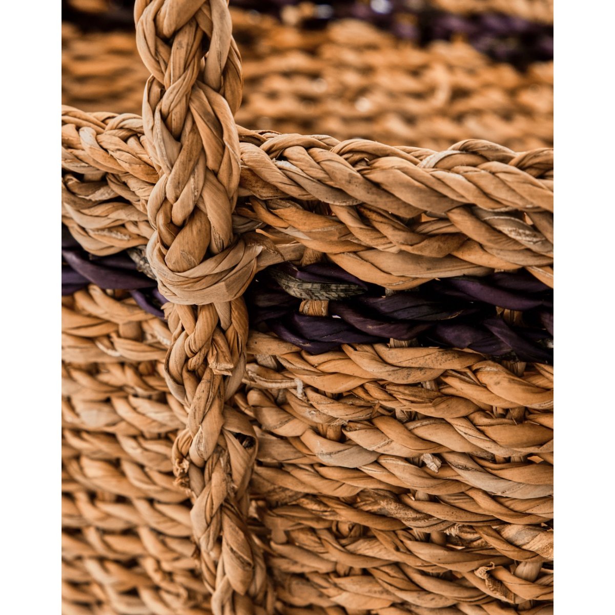Lot de 3 paniers en jonc de mer Laine 48x36 cm nature, HOUSE DOCTOR