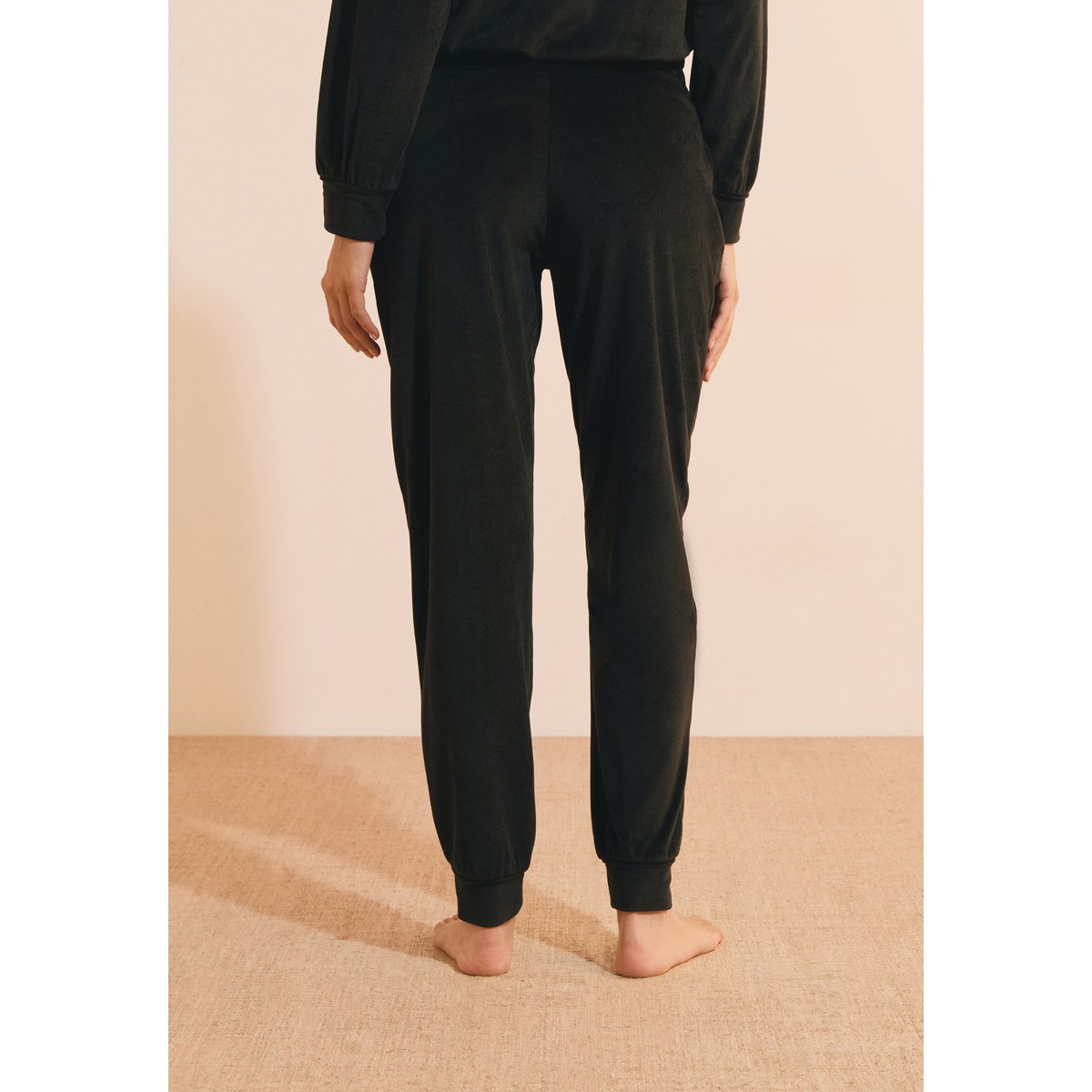 Pantalon de pyjama côtelé BAYRON noir, ETAM