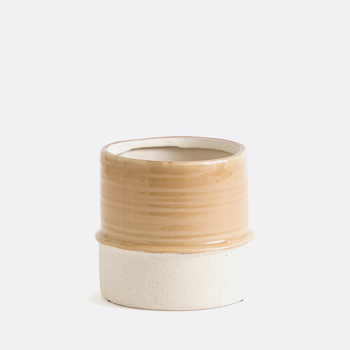 Cache-pot en céramique émaillée Ø15 cm, Malino cappuccino, LA REDOUTE INTERIEURS