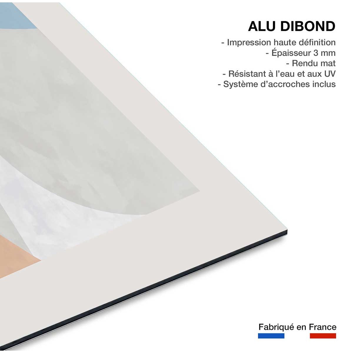 Tableau light beige contempory tableau alu dibond, HEXOA