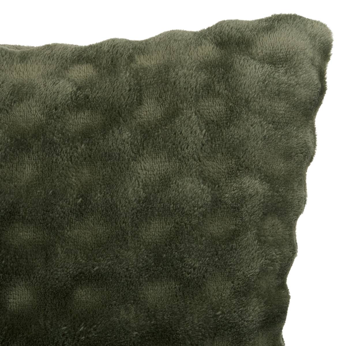 Coussin carré ZEPHY vert kaki, ATMOSPHERA