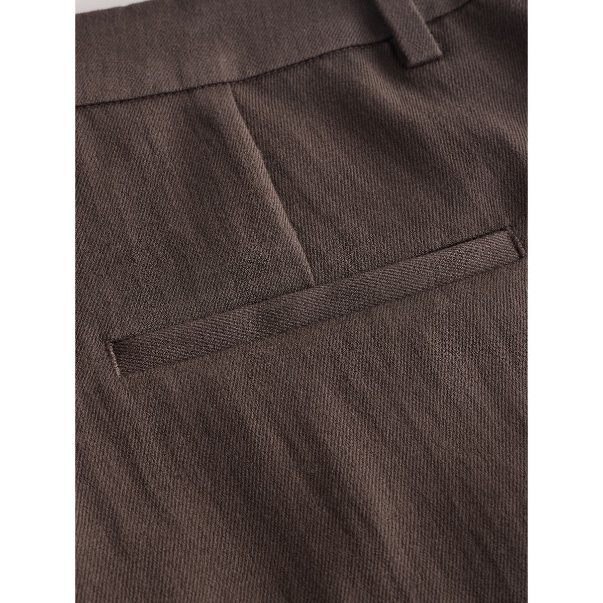 Pantalon palazzo effet froissé marron chocolat, NEXT