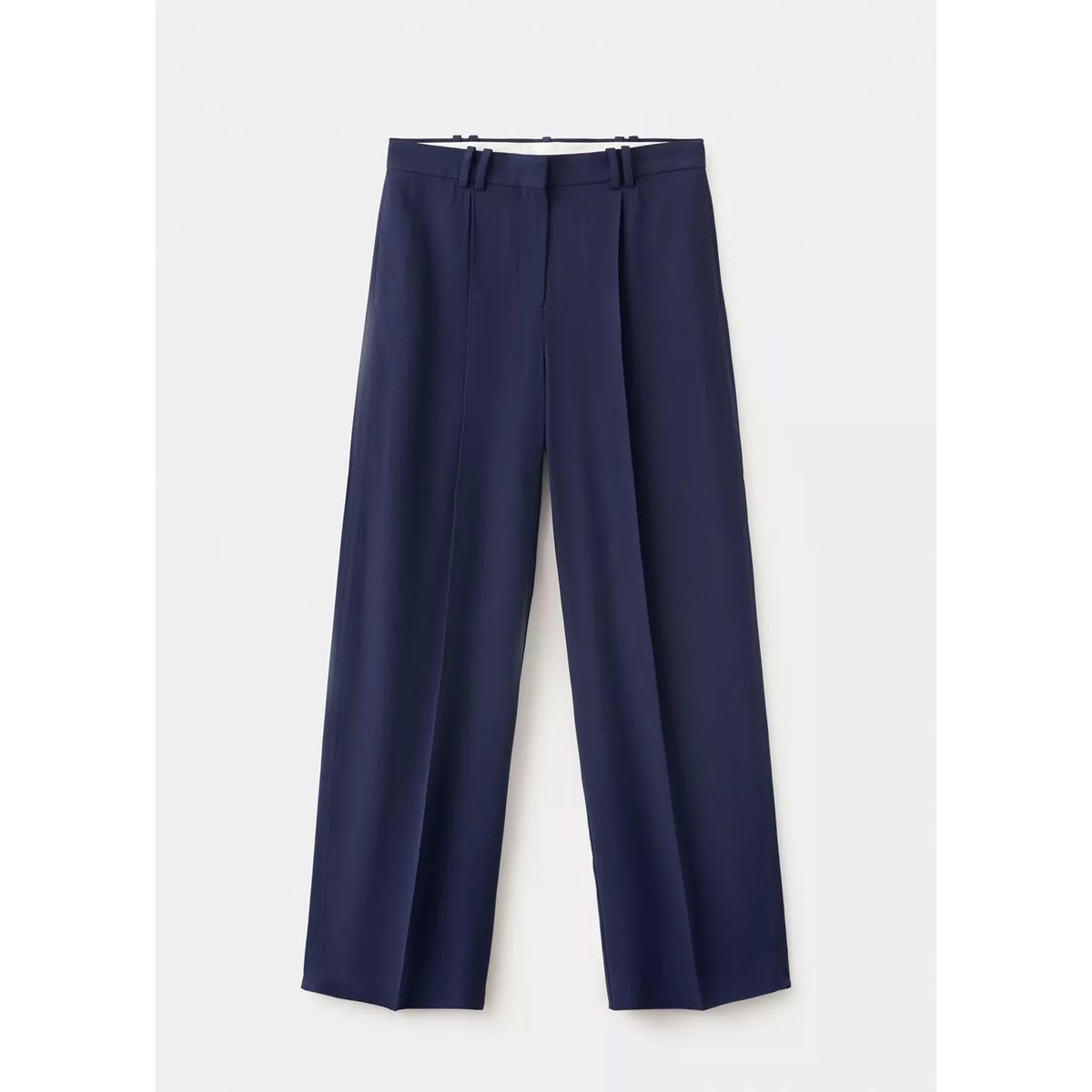 Pantalon droit pinces violet, MANGO