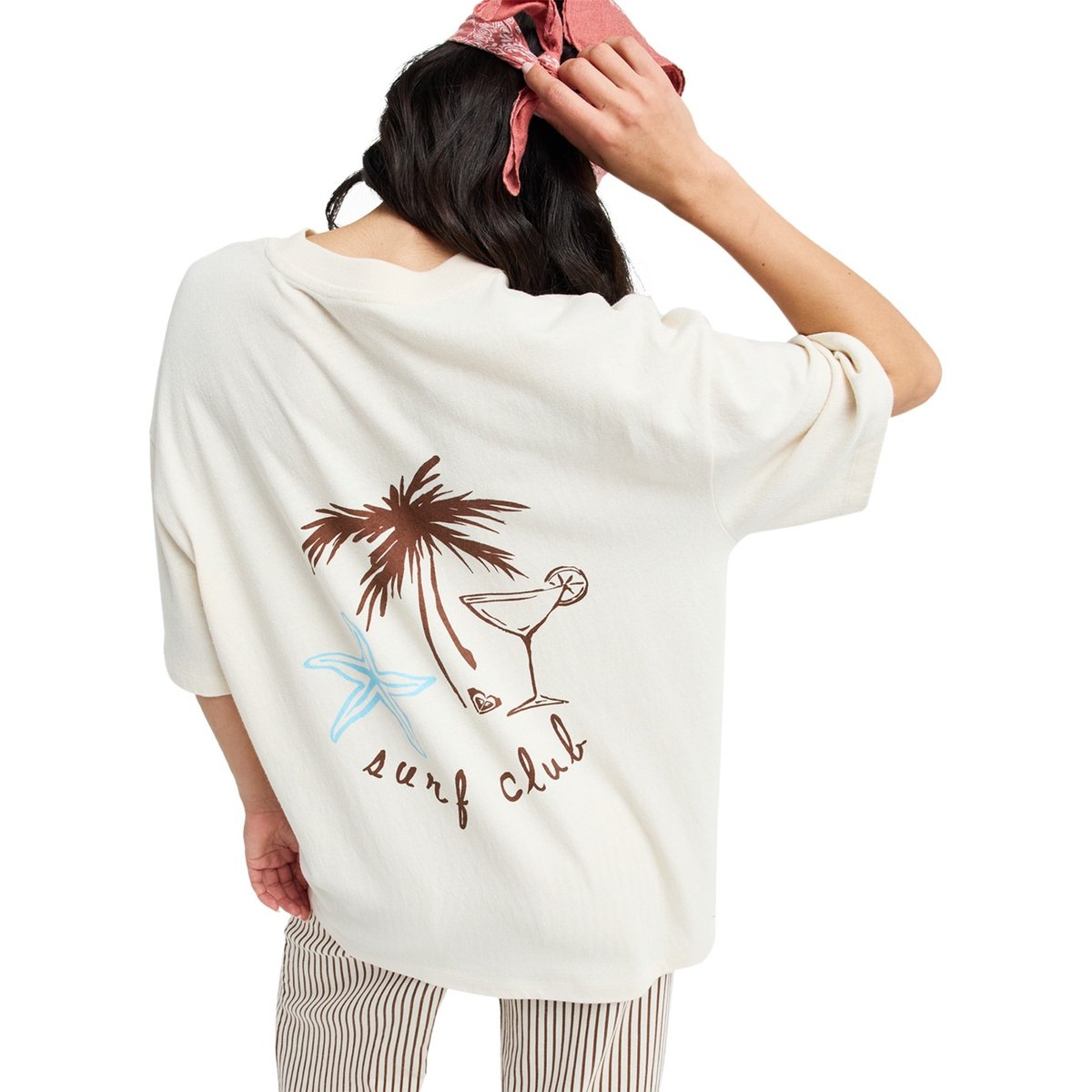 T-Shirt, manches courtes, col rond, . beige buttercream, ROXY