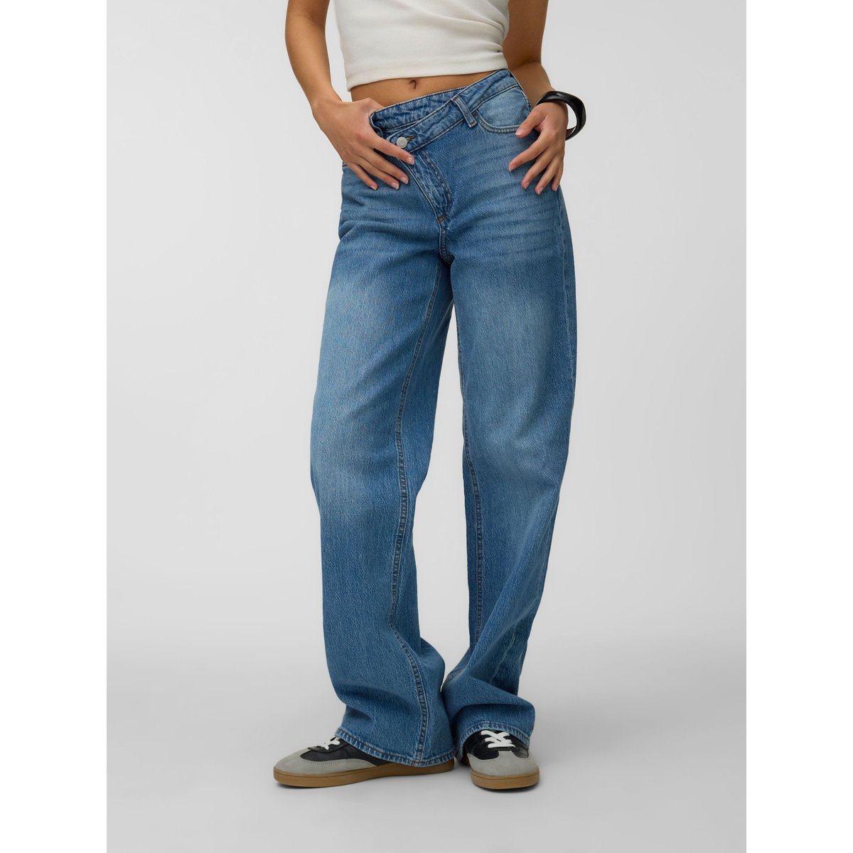Jean À Coupe Large medium blue denim, VERO MODA
