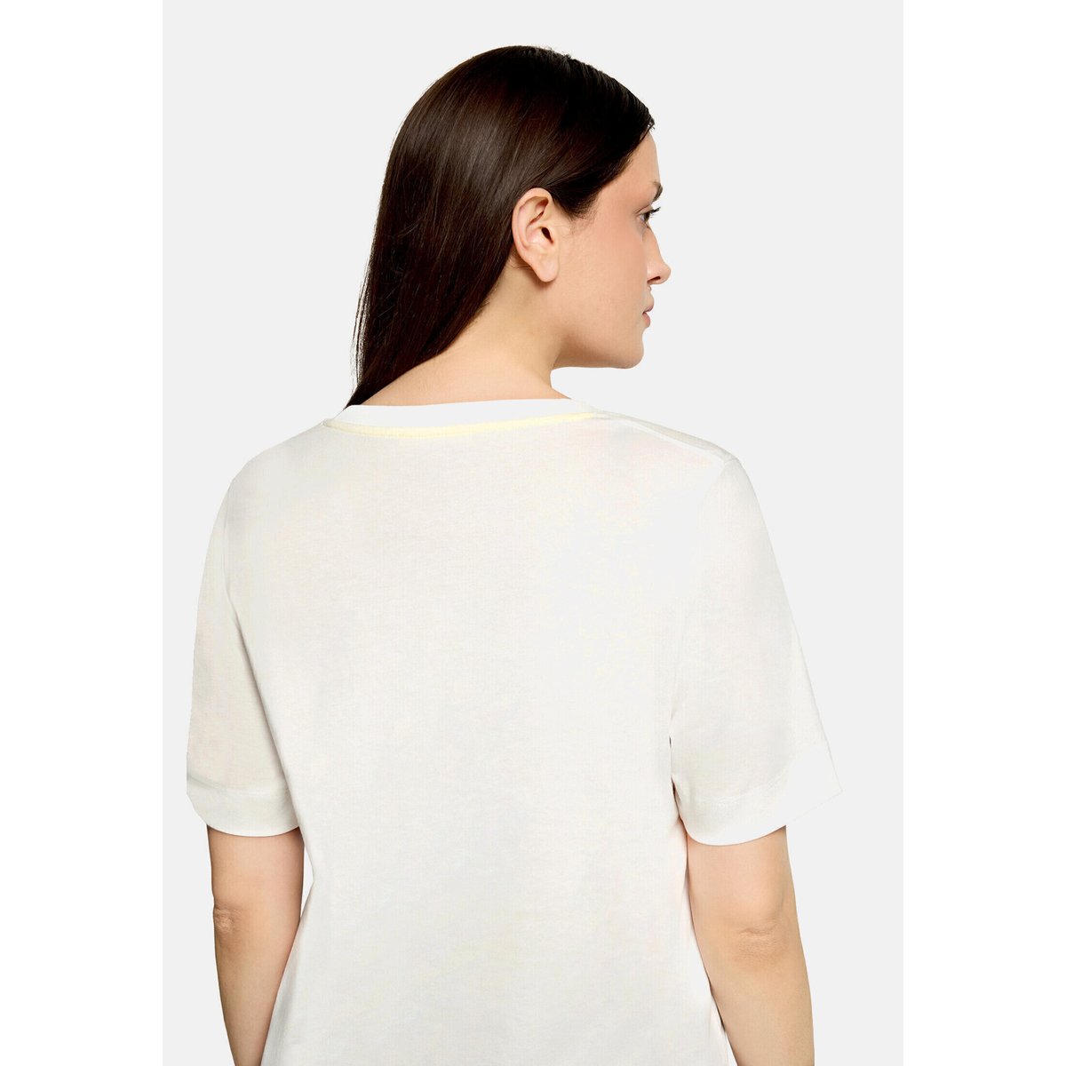 T-shirt à manches courtes à encolure ronde patch creme/yellow, CARTOON