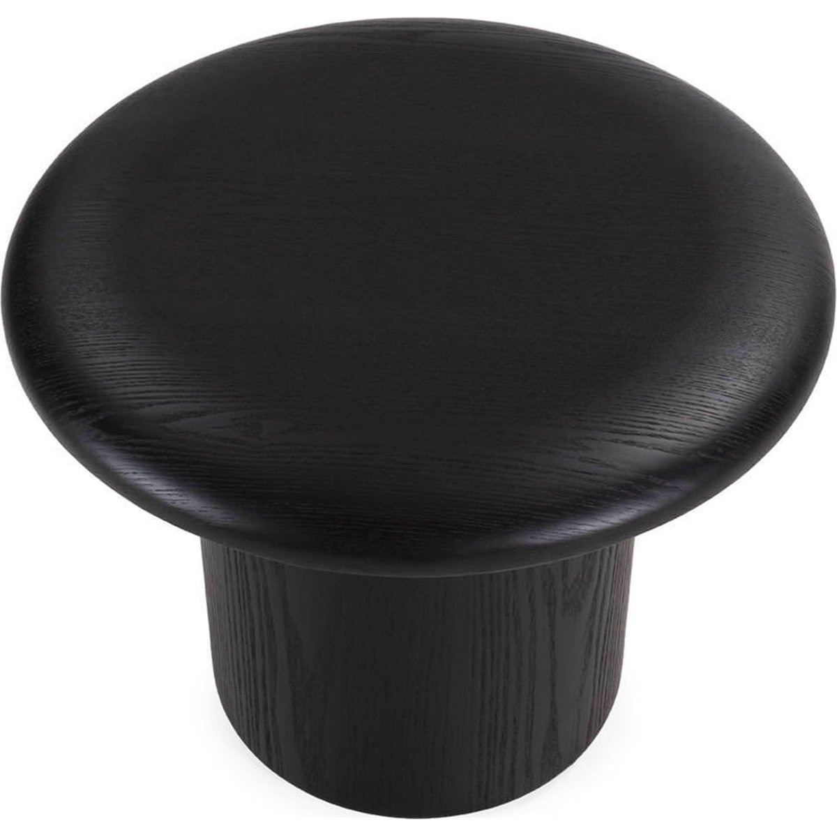 Table d'appoint ronde, Placage de frêne noir, RECOLLECTION