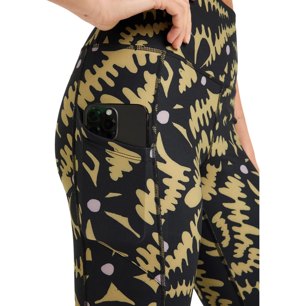 Legging de sport HEART INTO IT ANKLE. noir anthracite big flowers, ROXY