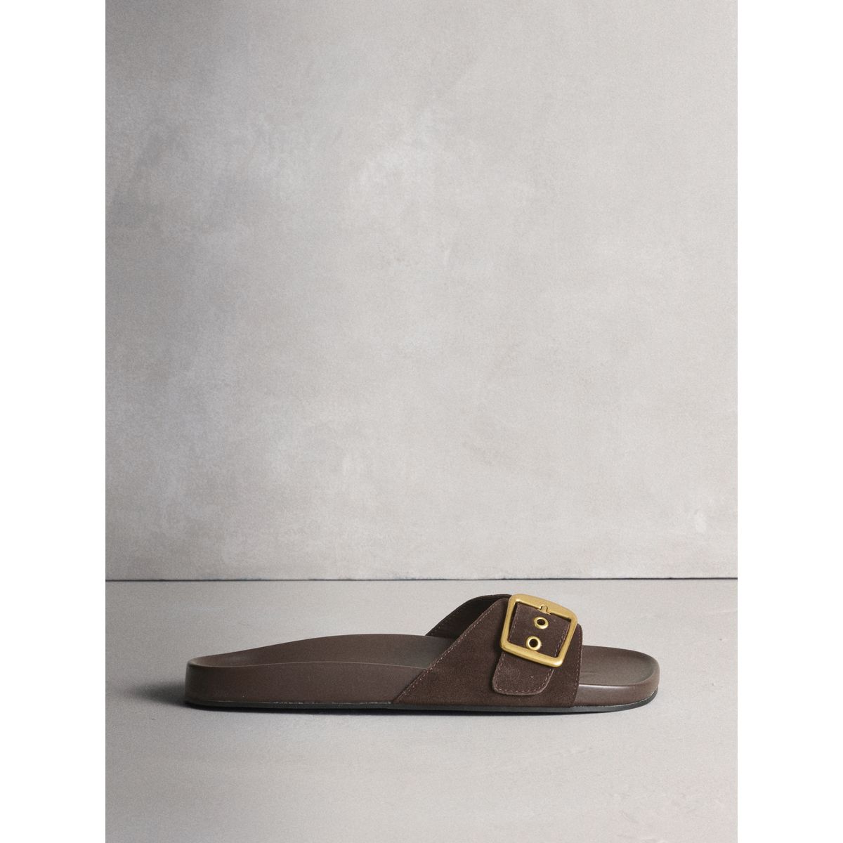 Sandales à assise moulée et bride n. premium daim brun chocolat, NEXT