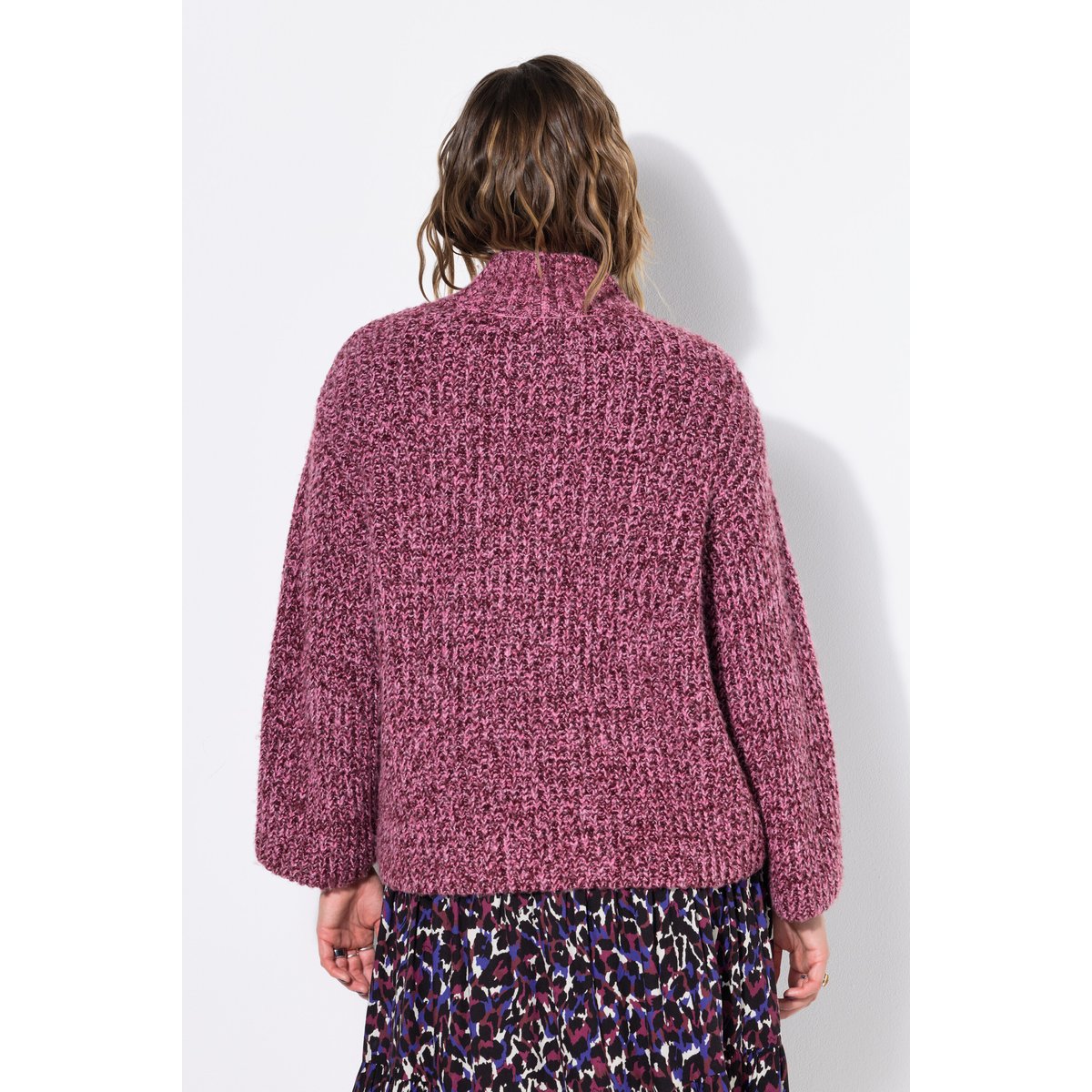 Pull oversize, maille côtelée, col montant mûres, STUDIO UNTOLD