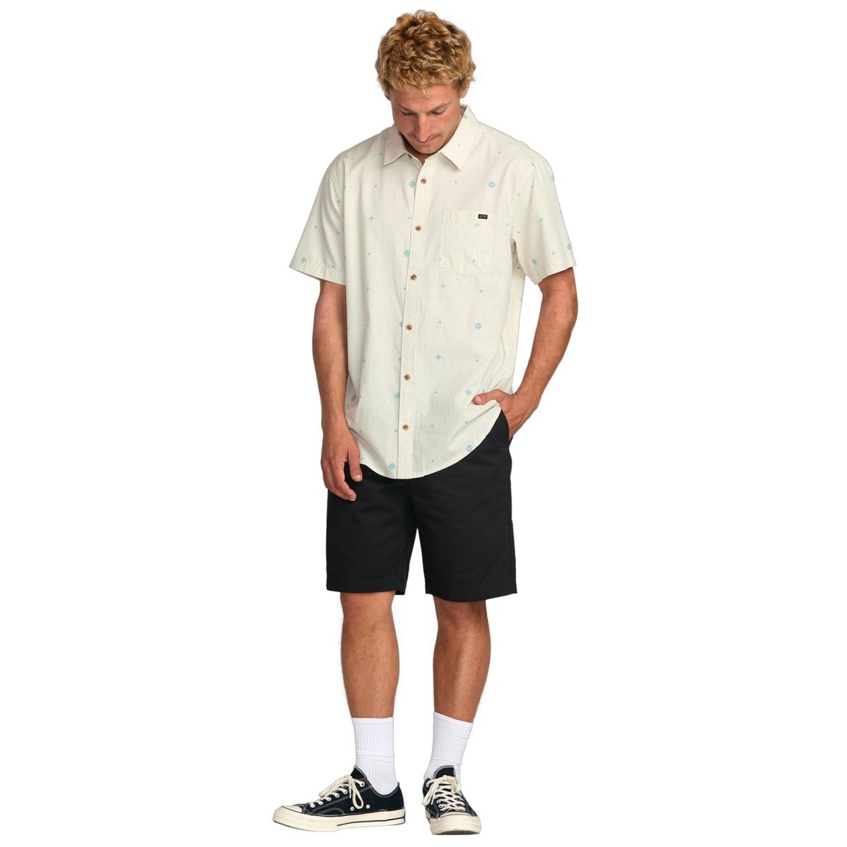 Chemise à manches courtes SUNDAYS beige chino, BILLABONG