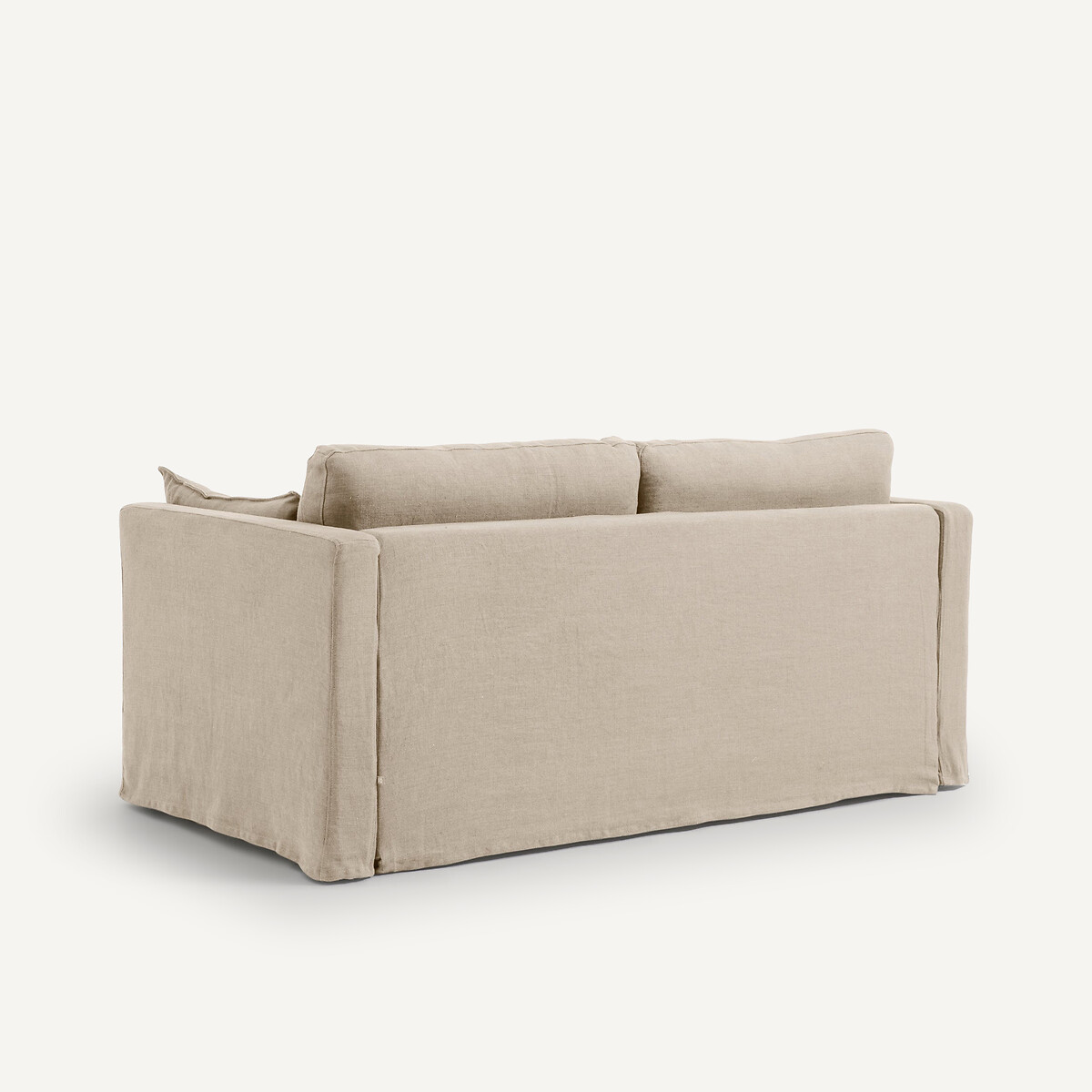 Canapé 3 places, convertible, en lin épais stonewashed, NÉO KINKAJOU naturel, AM.PM