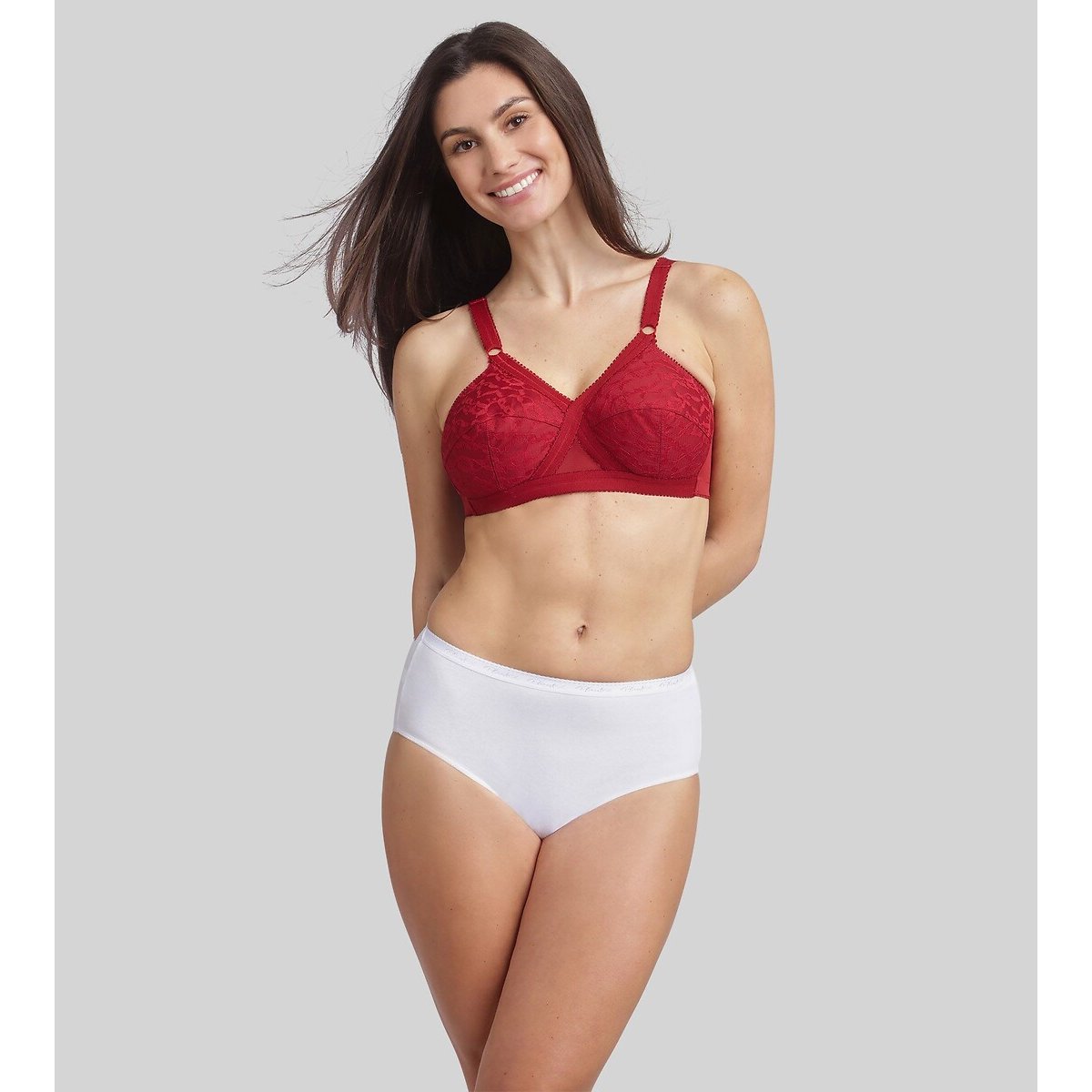 Soutien-gorge sans armatures Cœur croisé rouge velour, PLAYTEX