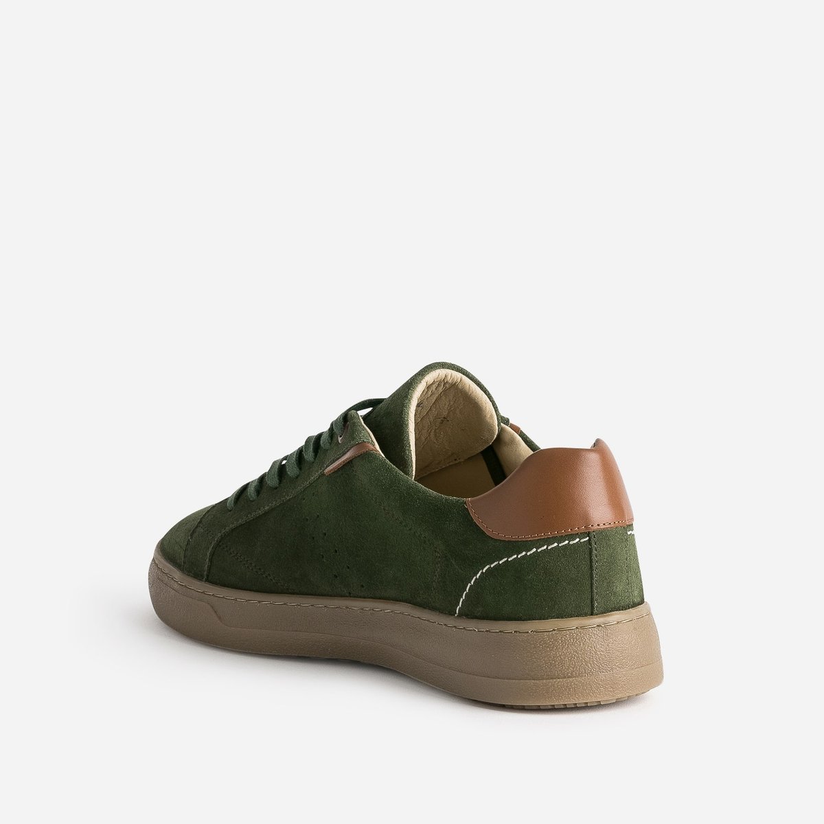 Basket en cuir DIMITRI kaki, ERAM