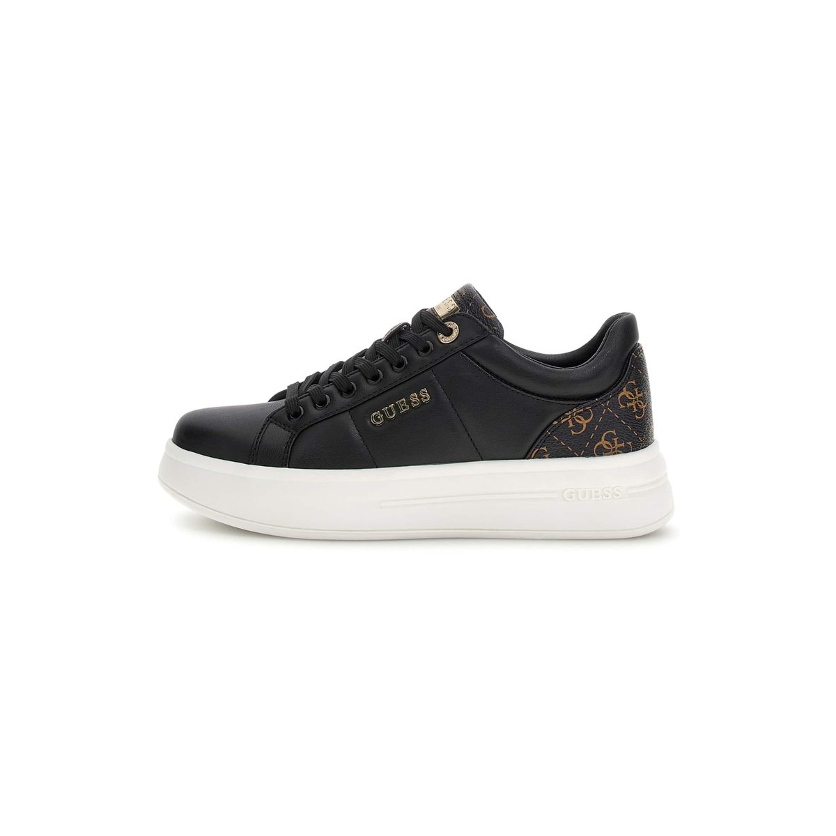 Sneakers Welli Cuir Véritable marron multi, GUESS