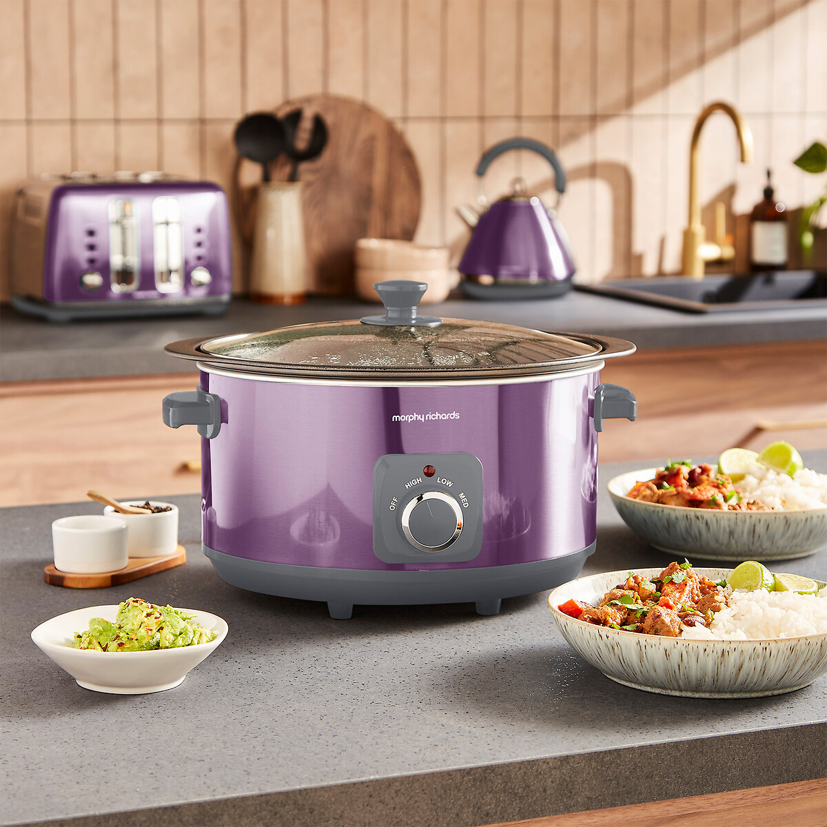 Accents Sear & Stew 6.5L Slow Cooker purple, MORPHY RICHARDS