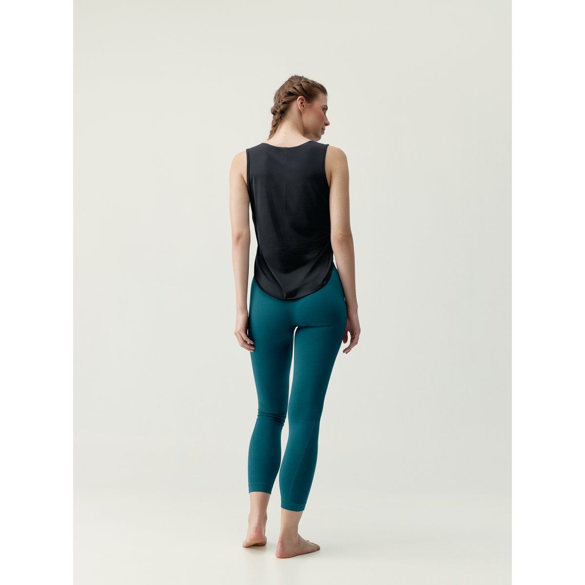 T-shirt de sport femme Caliope Sans manches séchage rapide noir profond, BORN