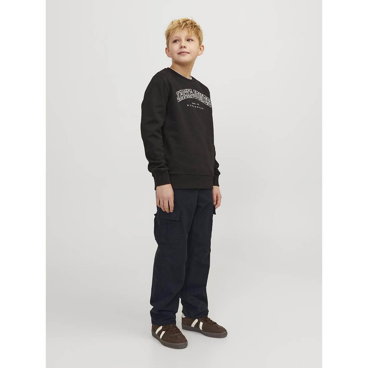 Pantalon style cargo noir, JACK & JONES JUNIOR