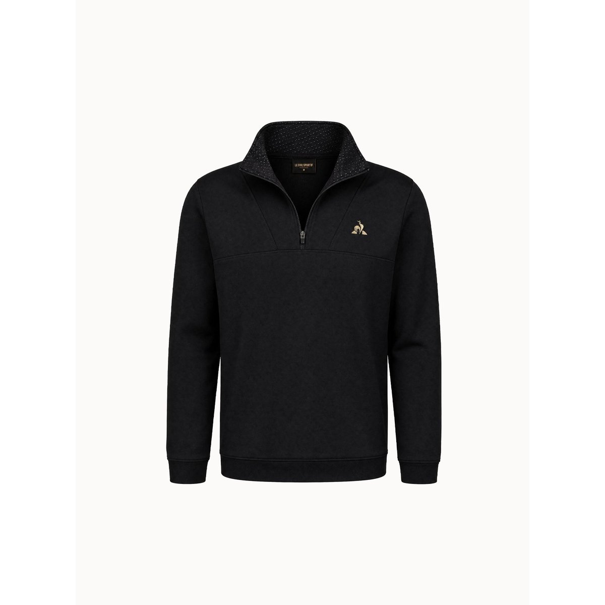 Sweat col montant demi-zippé Coq d'Or en double face Coq d'Or black, LE COQ SPORTIF