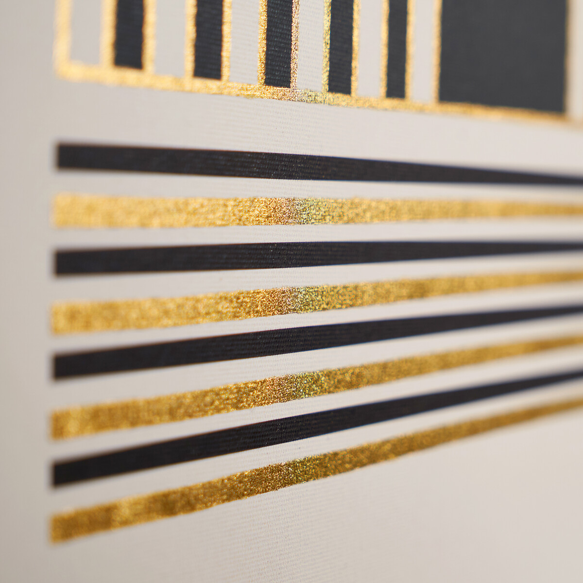 60x80cm Art Deco Print with Black Frame black/white/gold-coloured, ÉDITÉ