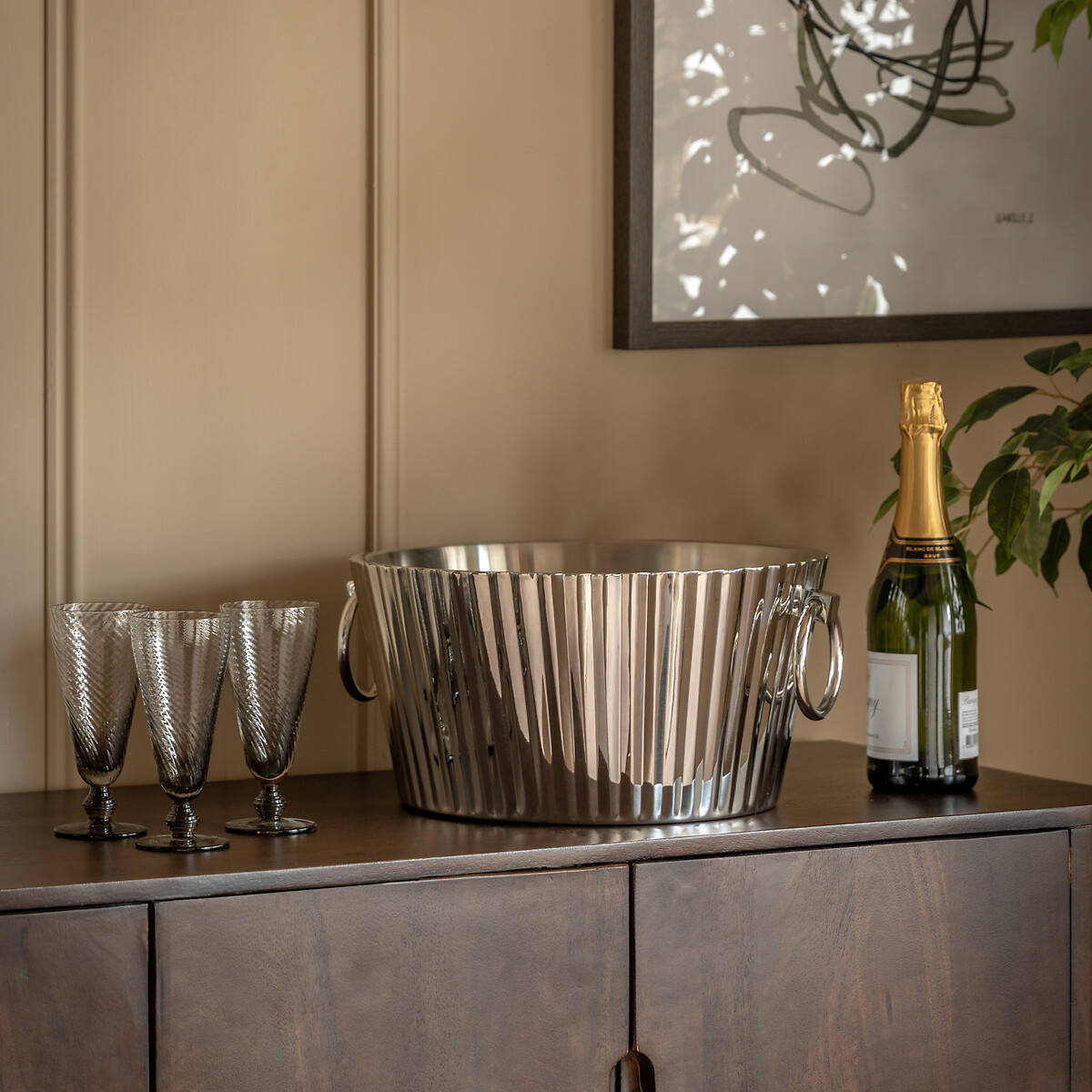 Fluted Champagne Bucket silver-coloured, ÉDITÉ