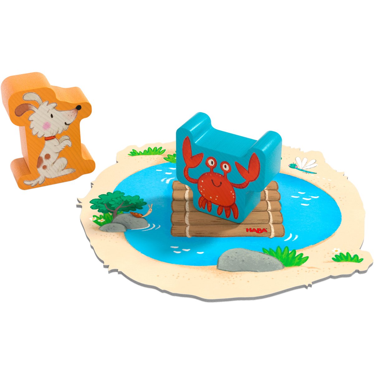 Pyramide d’animaux junior jaune, HABA