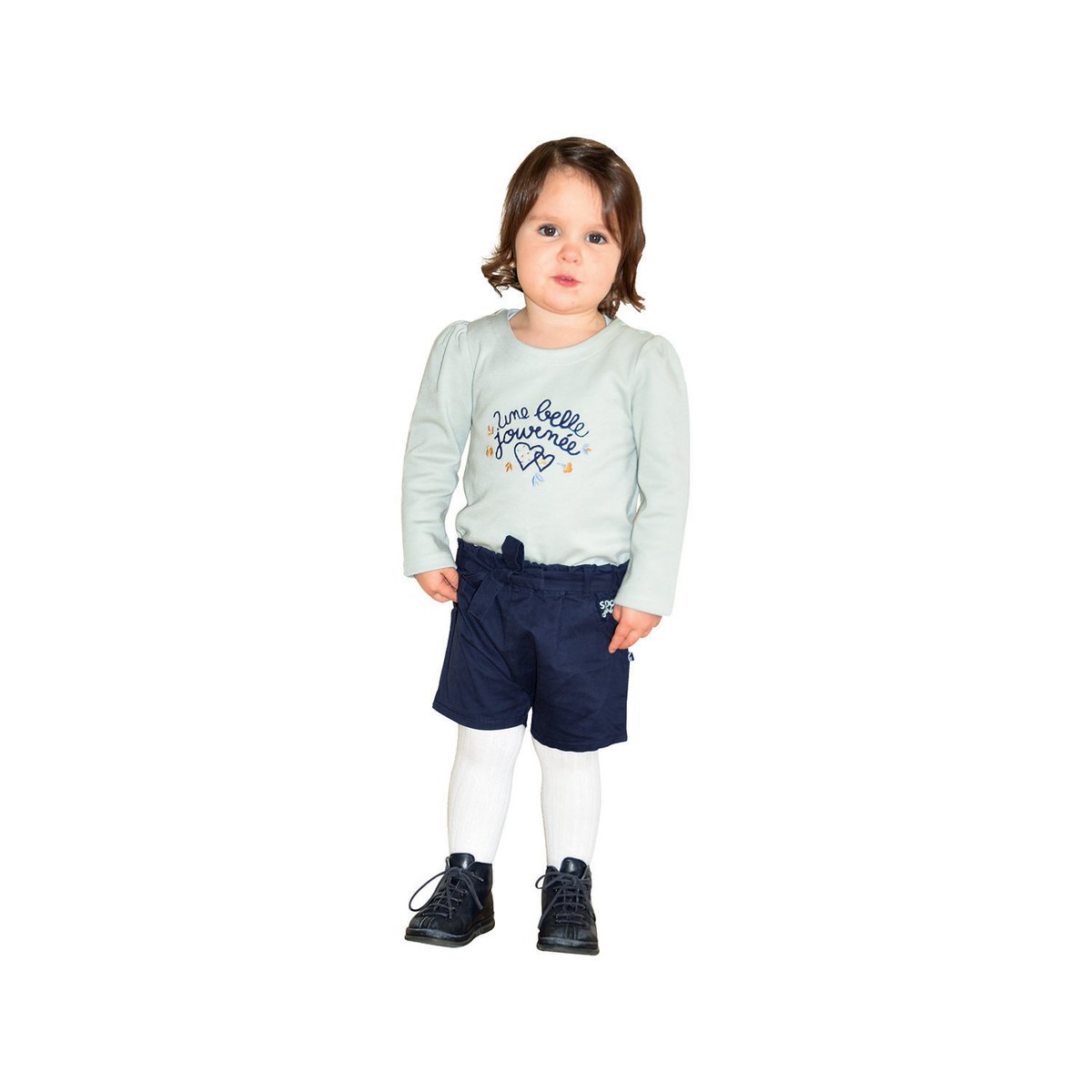 Tee shirt jessica interlock manches longues enfant vert, SUCRE D'ORGE