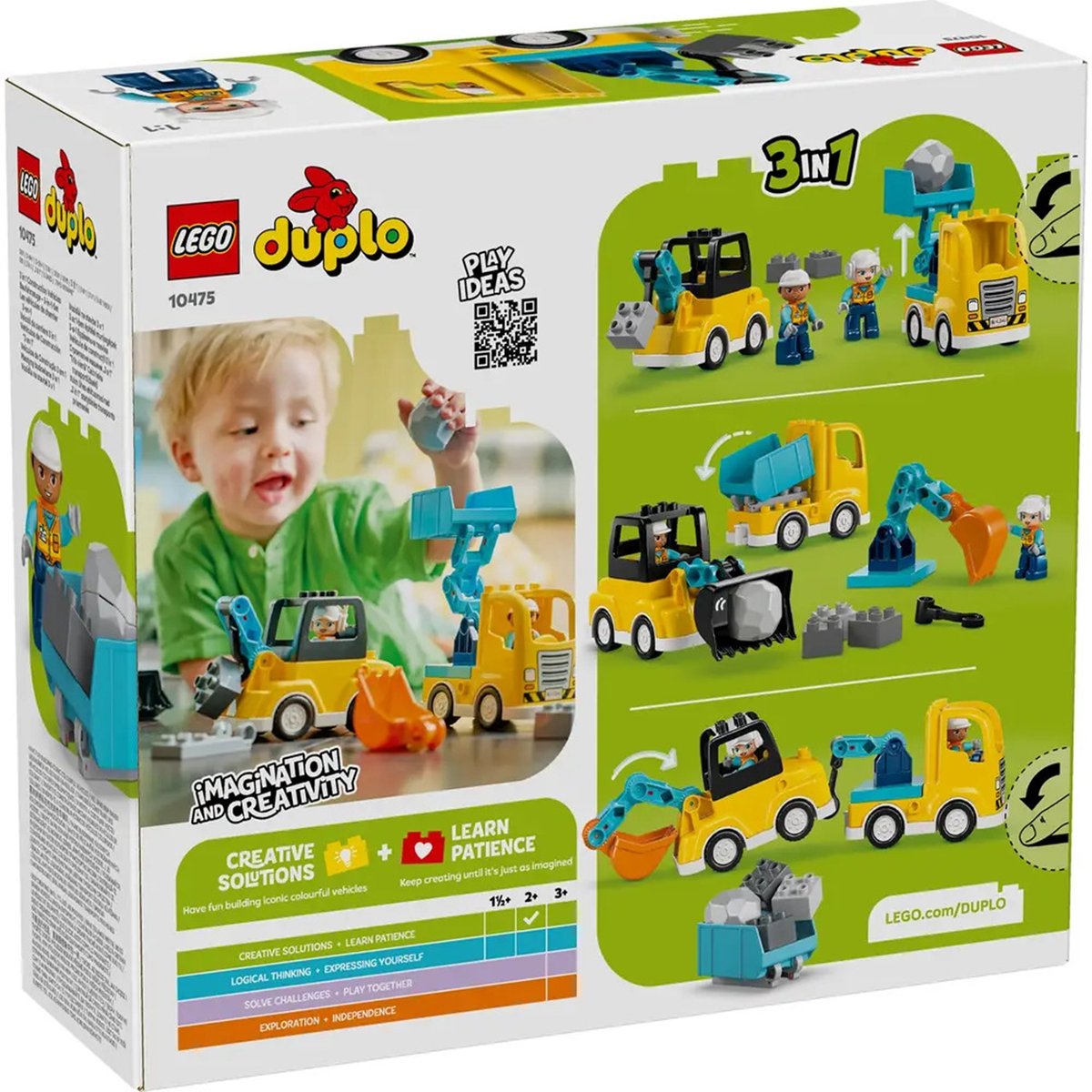 LEGO Duplo - Les véhicules de chantier 3-en-1 - 10475 multicolore, LEGO