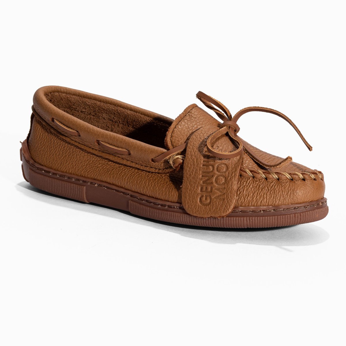 Mocassins en cuir Moosehide Classic camel, MINNETONKA