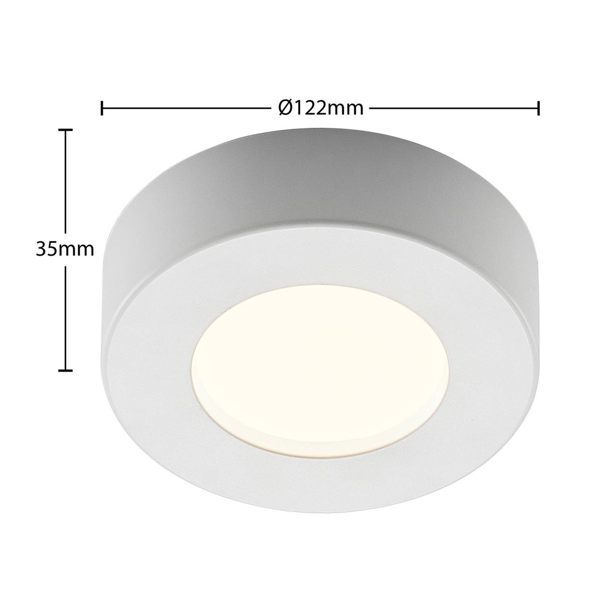 Plafonnier en aluminium moderneLED, Edwina blanc, PRIOS
